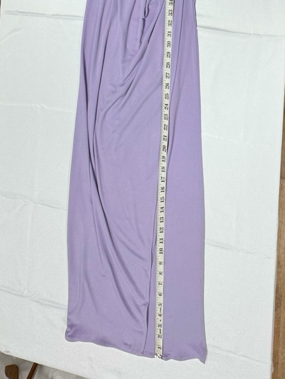 Lucy in the Sky- Rhinestone Strap Maxi Dress in Lilac -Size S- NEW Without Tags. - Picture 9 of 13